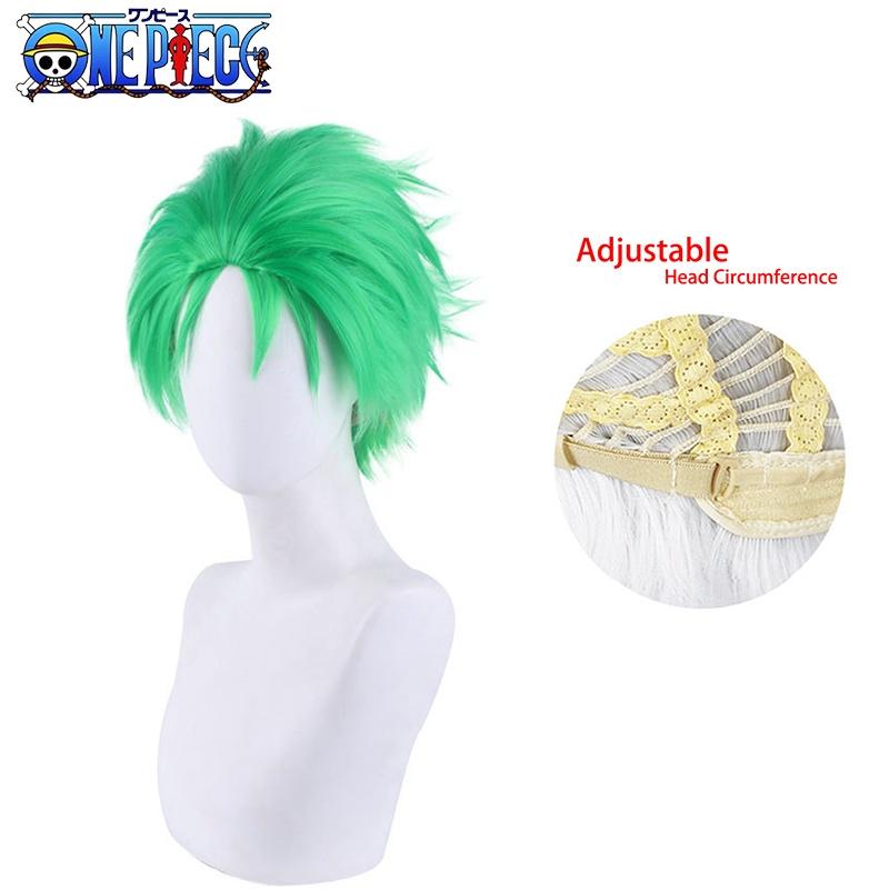 One Piece Roroya Zoro Cosplay Wig Premium Synthetic Silk Fiber Heat Resistant Halloween Costume Prop