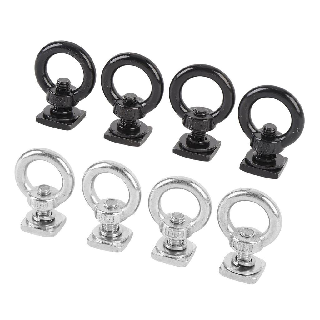 T Bolt Eye Nut Kit Stable Support Stainless Steel T Track Mount Tie Down  High Hardness for Holding Tie Down Straps
