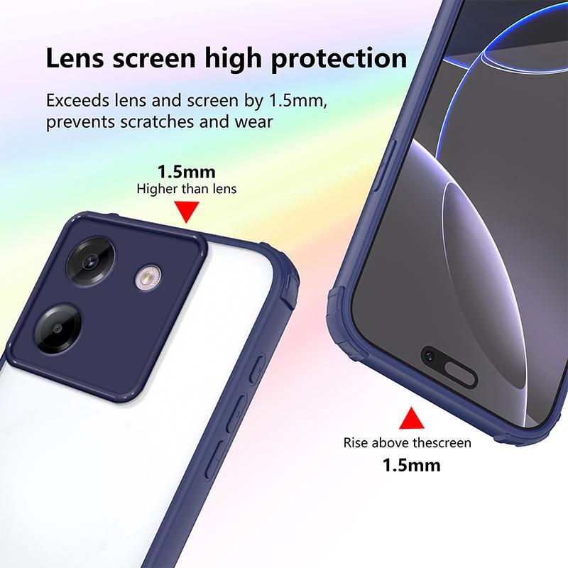 Für Poco M5S Transparente Hybrid Stoßfeste Handyhülle Für Xiaomi POCO M7 Pro Klare Harte Rückseite POCO M6 Pro Hülle M6 Plus