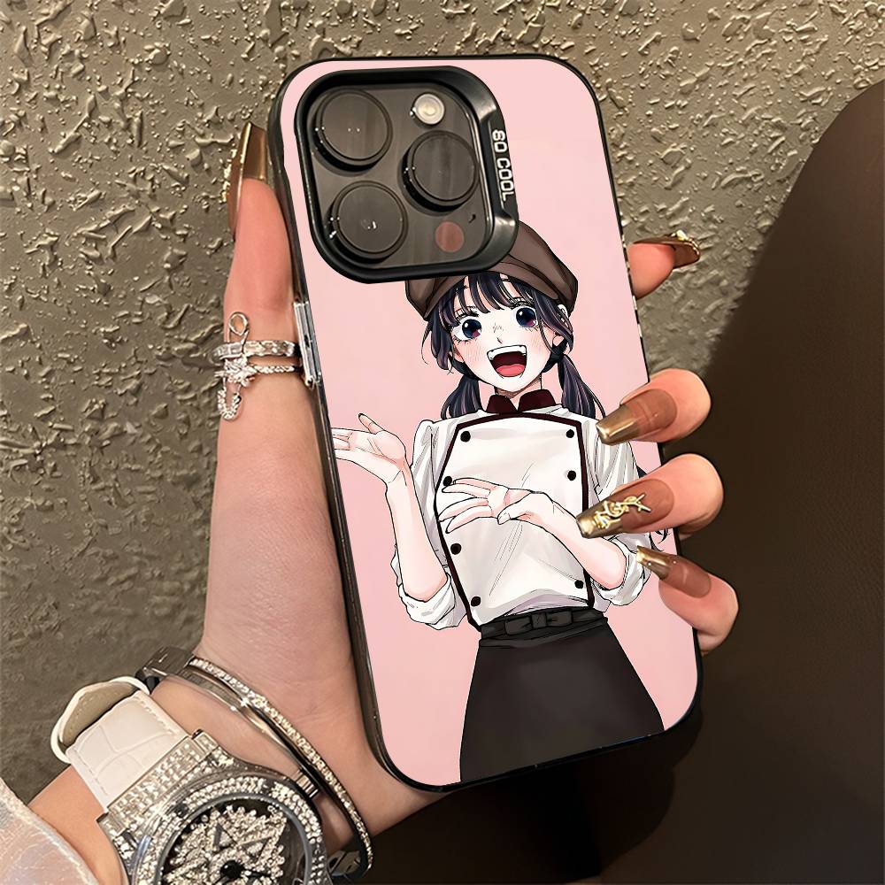 K-Kaoruko W-Waguri Phone Case For iPhone 15,16,12,14,13,17,11,E,Pro,Max,Plus,Air,Mini Black TPU Cover