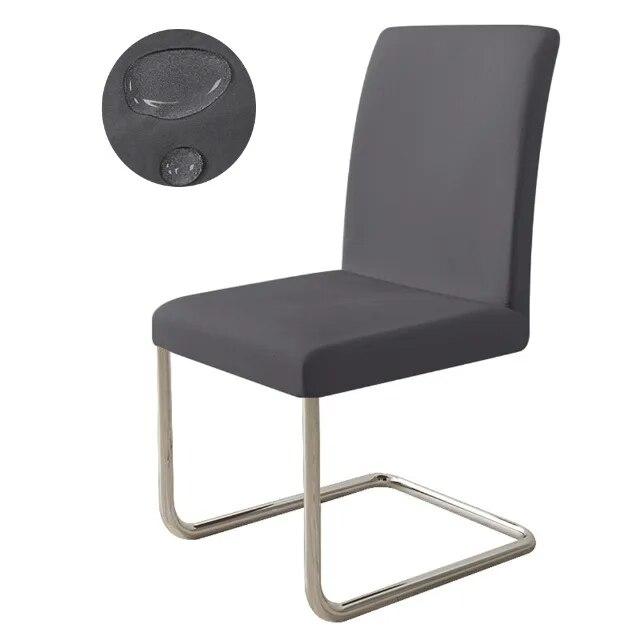 Elastic Waterproof Chair Cover Plain Spandex Dining Room Seat Cover Chair Protector for Restaurant Kitchen Banquet Seat Case
