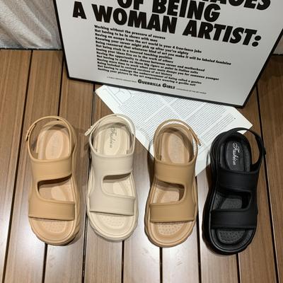 Sandale noi cu platformă primăvară-vară pentru femei, încălțăminte casual, sandale de plajă, sandale romane cu cuvânt de modă