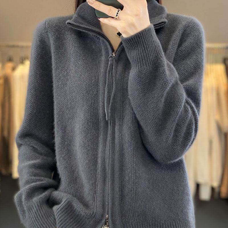 Sweaters Coat Cardigan for Women Autumn Winter Large Size Loose Long Sleeve Cardigan Thickened Sweaters Jacket