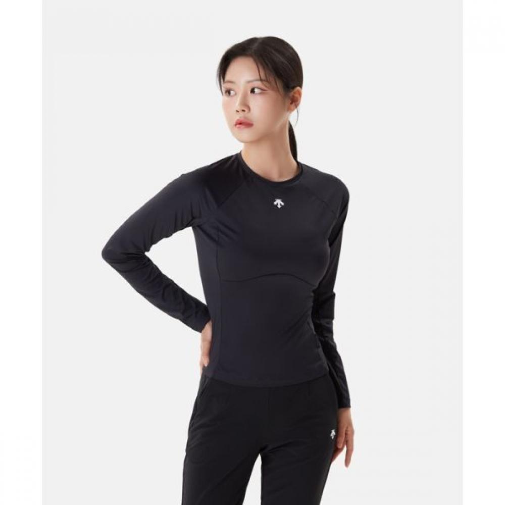 

DeScenTe Женская базовая футболка с длинным рукавом, черная BLK0BLACK/85