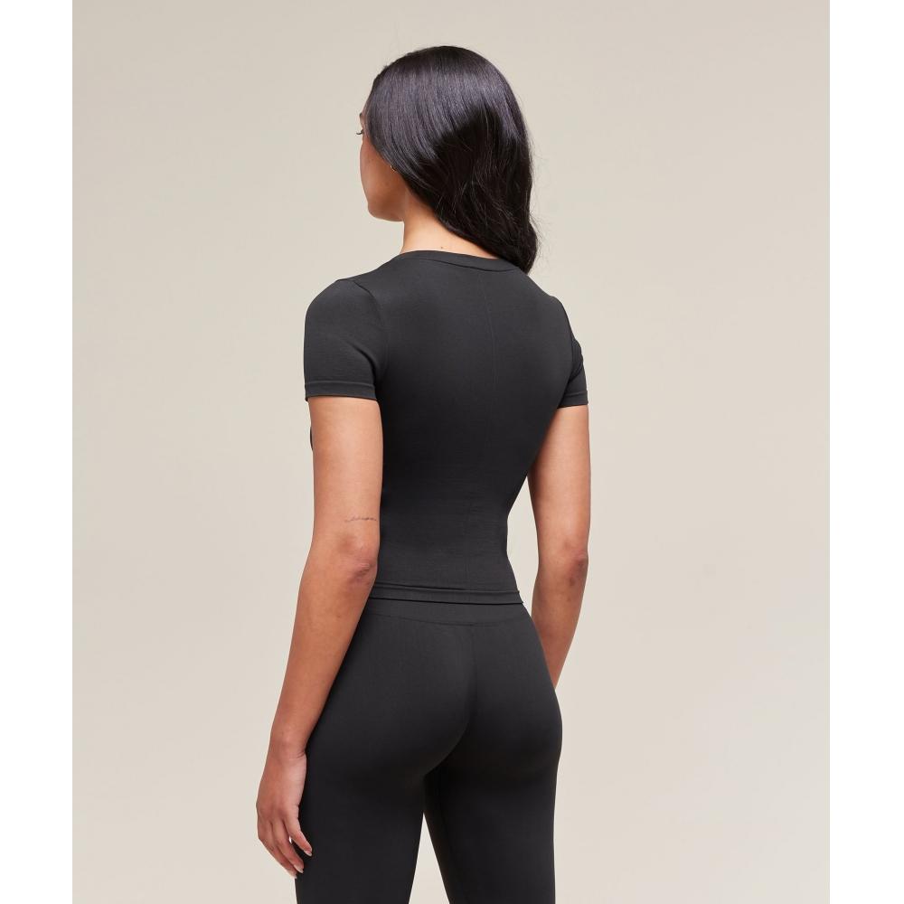 Gymshark SofT SculpT Midi T shirT Black B3b1e Bb2j