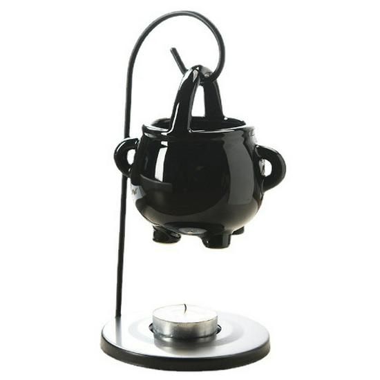 Witch's Brew Essential Oil Ceramic Aromatherapy Stove with Creative Iron Rack and Hook