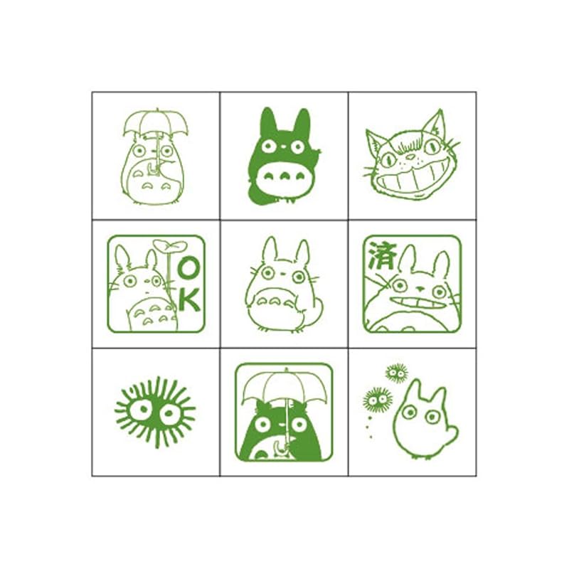 Beverly Studio Ghibli My Neighbor Totoro Square Stamp, Check Stamp, Acrylic, CK9-003