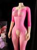 Sexy Bodysuit Women Lingerie Erotic Half Sleeves Bodystockings Costume Fishnet Tights Crotchless Underwear Open Crotch For Sex