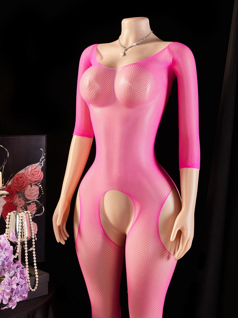 Exotic Women Halter Fishnets Bodystocking Tight Sheer Pantyhose Sexy Crotchless Erotic Costumes Porn Transparent Bodysuits