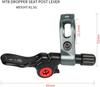 BBxunsless MTB-Sattelstützen-Dropper-Fernhebel, verstellbarer Rennrad-Drop, mechanische Fernbedienung für 22,2-mm-Lenker, Schwarz