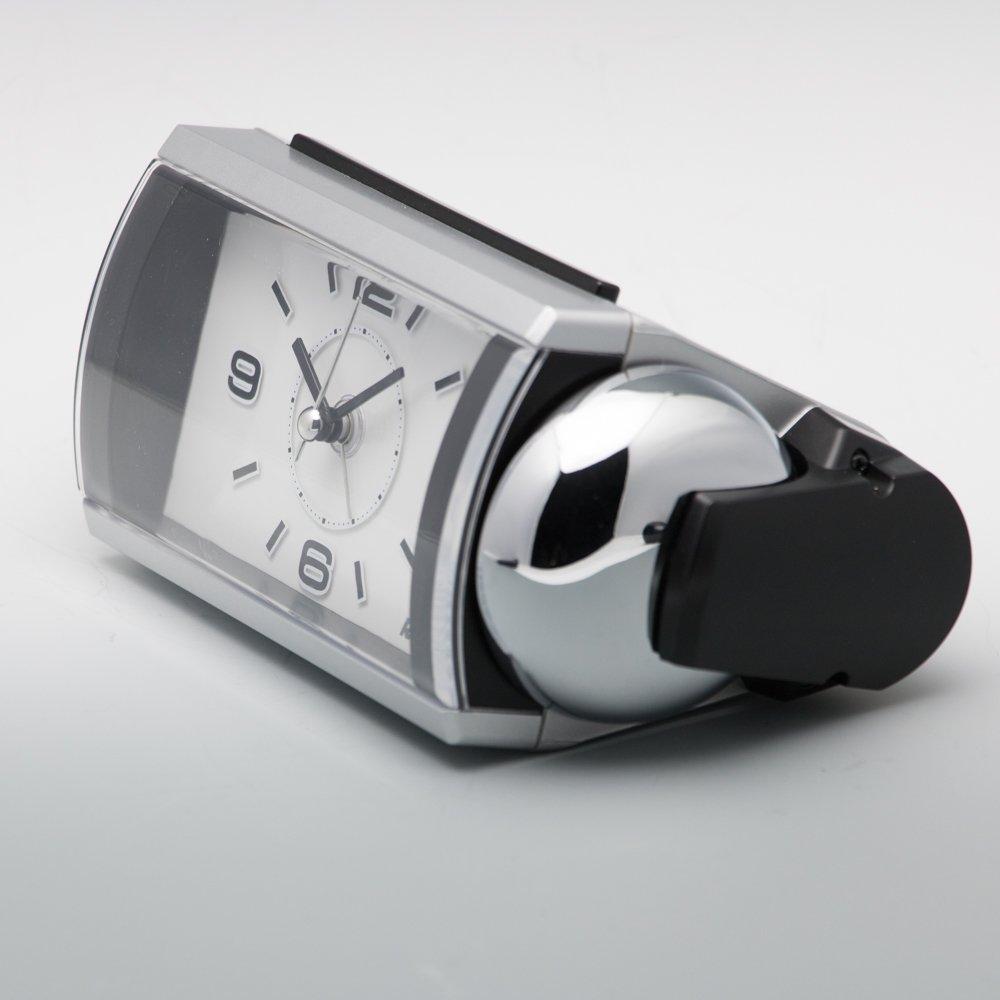 Seiko Clock Alarm Clock Analog Loud Bell Sound PYXIS RAIDEN Silver Metallic NR442S SEIKO