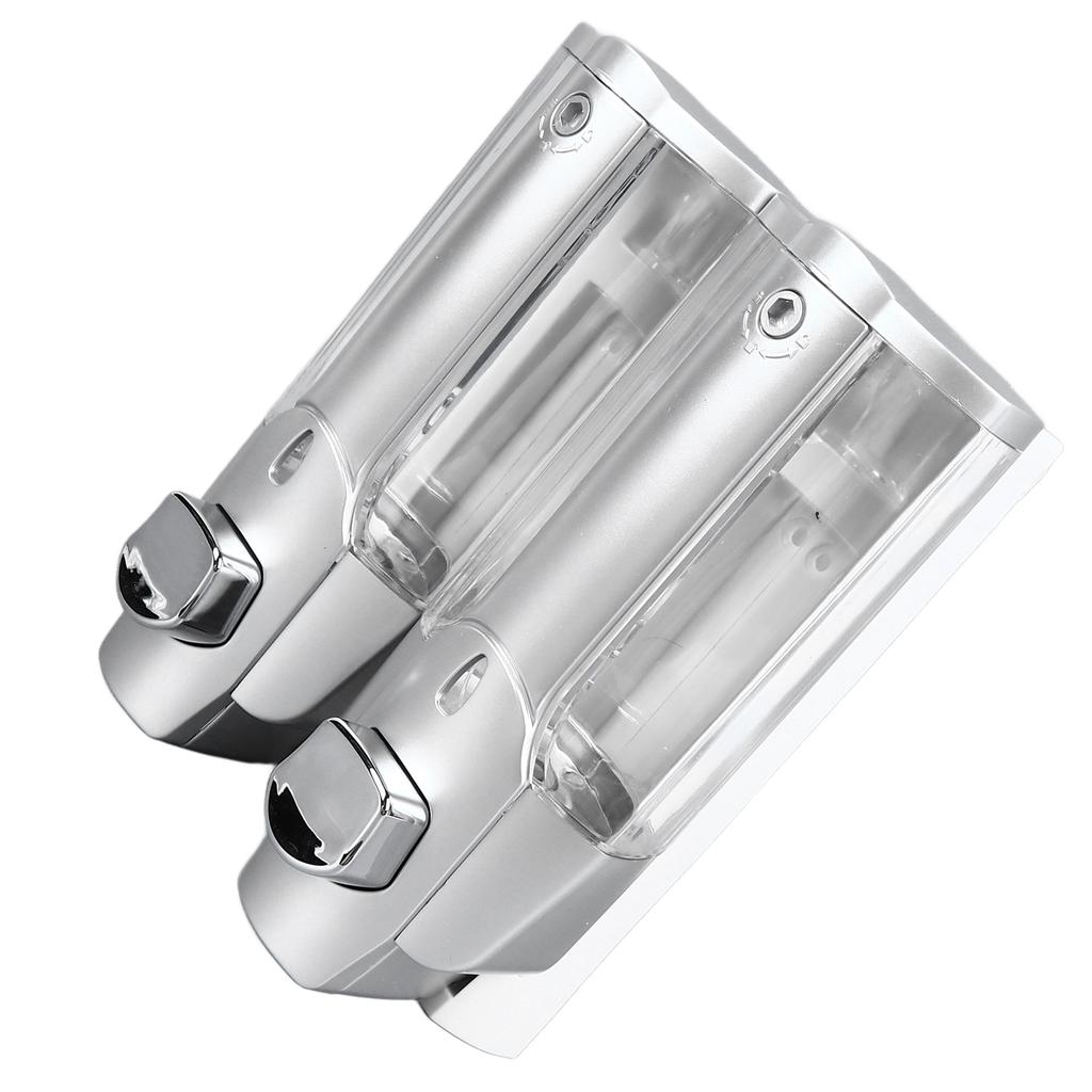 Doppelkopf Seifenspender Wandmontage Drucktyp Seifenflüssigkeitsverteiler für Haushalts- und Hotelgebrauch