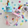 Birthday Cake Candle Headband and Hat for Baby and Pet Party Dress-Up, Holiday Photo Props