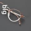 Luxurious Japanese Handmade Gold-Titanium Round Literary Style Glasses Frame for Trendy Men and Women.