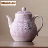 200ML Hand-painted Hydrangea Purple Scale Destiny Teapot Creative Tea Infuser Pot Tea Maker Kettle with Strainer Cha Collection