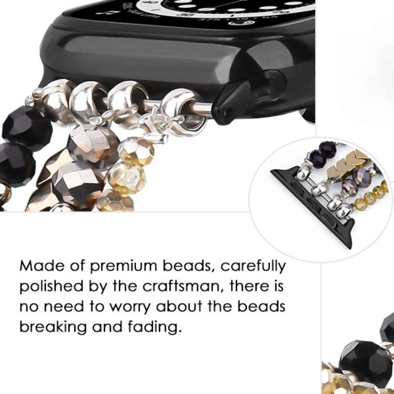 Bracelet Link Beads Strap For Apple Watch Band Women 38/40/41/42/44/45/49mm Bracelet Iwatch Series 8 7 Se 3 4 5 6 Ultra Band