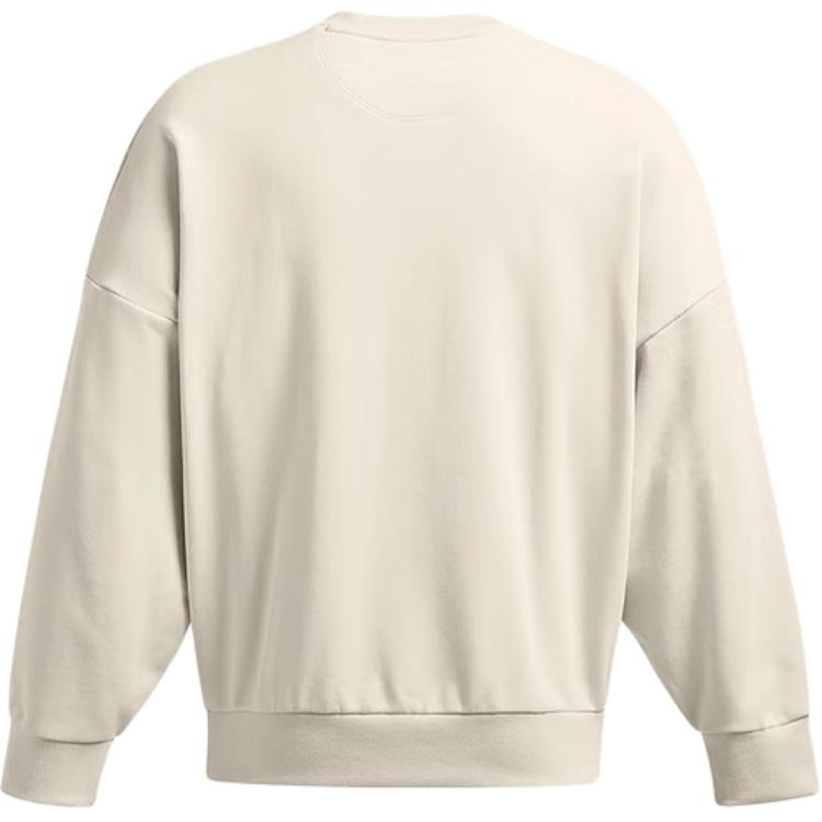 Under Armour Round Neck American Casual Outdoor Simple Sweatshirt Men sweatshirt Beige 1386548-110