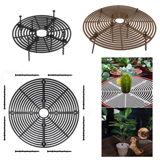 Praktisk anti-korrosjon plantepottedeksel Enkel montering Kuttbar plast blomsterpottebeskytter for hjemmet