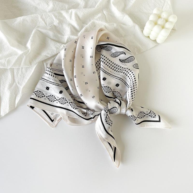 Elegant Ethnic Printed Square Scarf For Women Fashion Accessory
