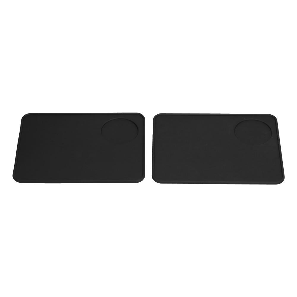 2 Pcs Set Non-Slip Silicone Anti Slip Coffee Mat Silicone Tamping Pad For Bar