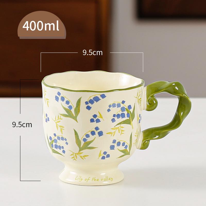 Ceramic Goblet Gift Box for Teacher Cup Souvenir Mug Underglaze Colored Water Cup for Household Coffee Cup for Women