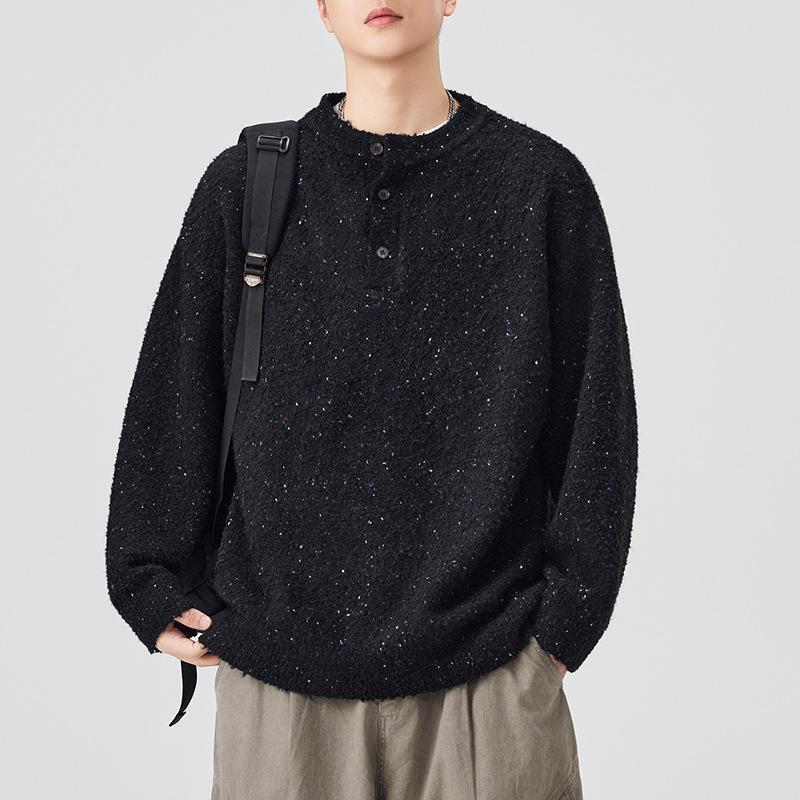 

Вязаный свитер мужской из петельной пряжи, высококачественный, в стиле ретро, с длинными рукавами, топы и одежда 3XL