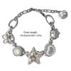 Ästhetisches Herz Stern Kettenarmband Stilvolles Perlenarmband Schickes Armband Charm-Armband Perfektes Geschenk für Modebegeisterte