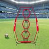 203.2 X 101.6mm Football Trainer Throwing Net, Training Throwing Target Practice Net with 3 Target Pockets, Knotless Net Includes Bow Frame and