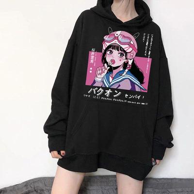 Women Y2k 7 Styles Black Hoodies Gothic Sweater JK Dark Girl Harajuku Style Loose Couple Gothic Sweatwear