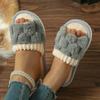 Fashion Fashion Women Slippers Cotton Plush Warm Female Light EVA Flat Bottom Non-slip Comfortable Slides Winter Autumn House Shoes