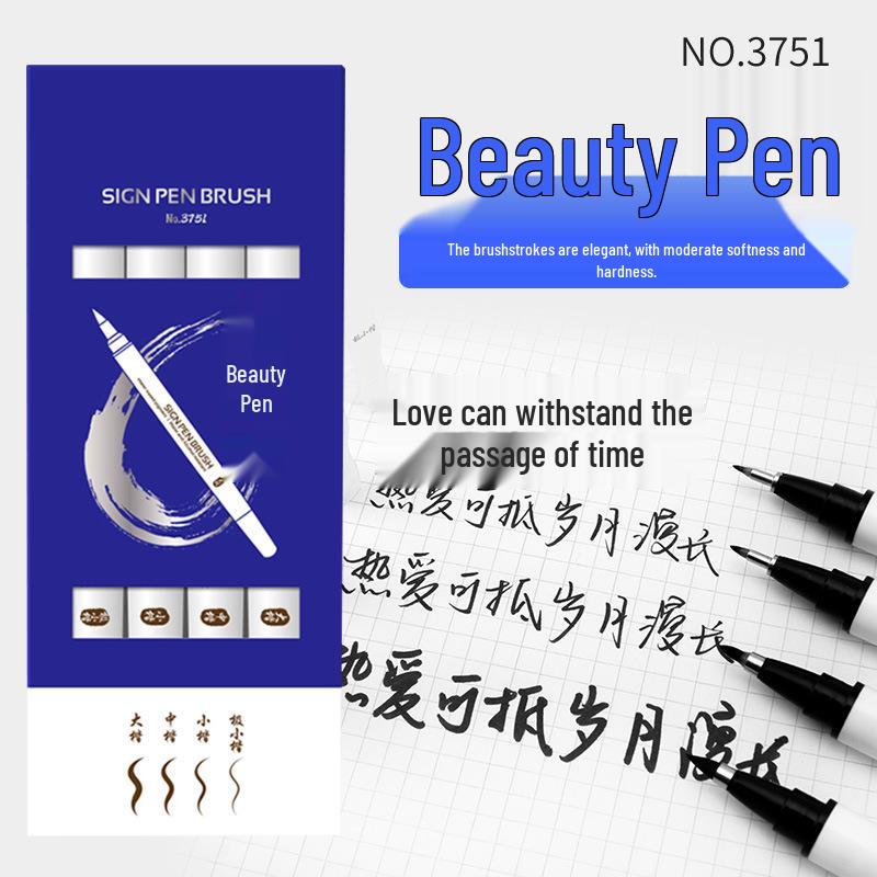 Stashu Li Waterproof Extra Fine Soft Brush Calligraphy Pen for Student and Signature Writing