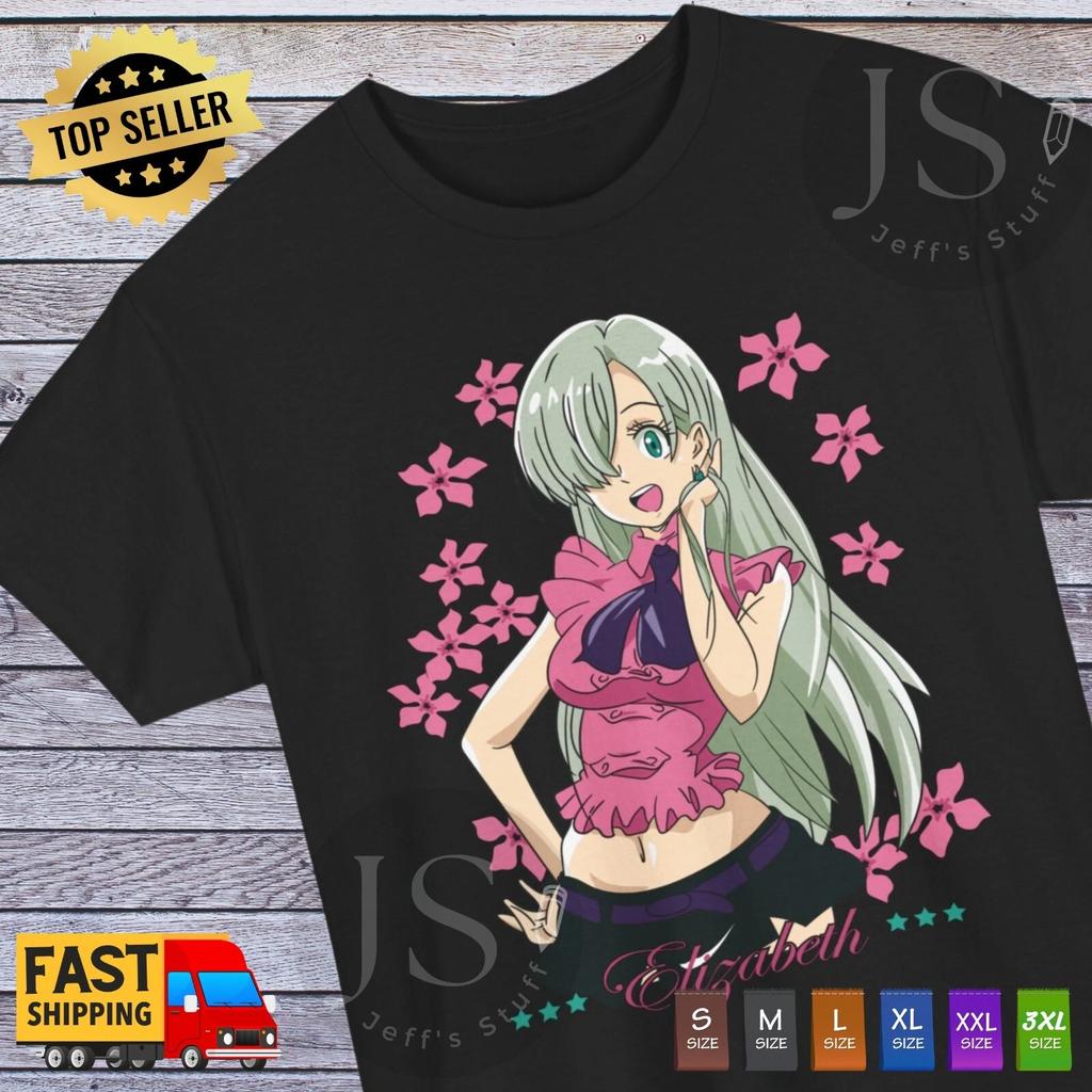 Waifu Girl Elizabeth Liones T Shirt Nanatsu No Taizai Anime Manga Japanese Tee