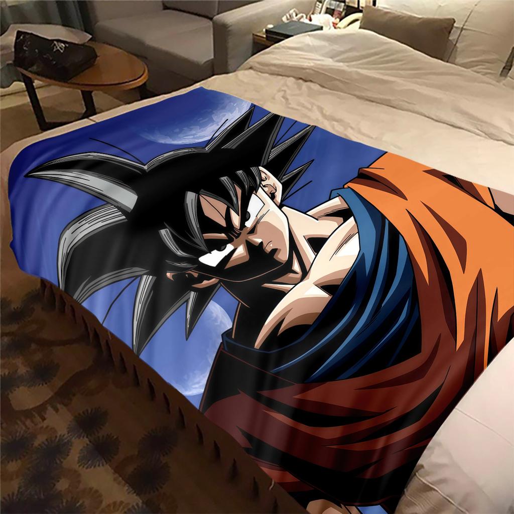 1PC DRAGON BALL Print Flannel Blanket, High quality All Seasons, Home Decor, Warmth and Comfort, Perfect for Christmas Gifts