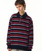 MOONSUN Mj S2 02 M.C Unisex, Stripe Wool Collar Knit / Lolli-Pop