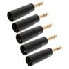 5Pcs Audio Adapter Metal 6.35mm Stereo Male To Mono Converter Cable Connector for Microphone