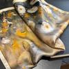 Pure Silk Scarf Women Foulard Square Headband Scarves Bandana Fashion Small Hijab Print Poncho Scarves Pashmina