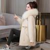 Thickened Loose Fitting Large Collar Plush Parka Jacket for Women  Winter New