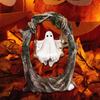 Ghosty on a Tree Swing Resin Ghosty Figurines Garden Decors Halloween Decorations for Desktop Bookshelf Garden Lawn