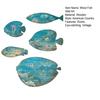 5 Pcs Wood Fish Nautical Wall Decor Rustic Blue Fish Wooden Wall Art Coastal Beach Hanging Sculpture for Home Lake House Bathroom Decor