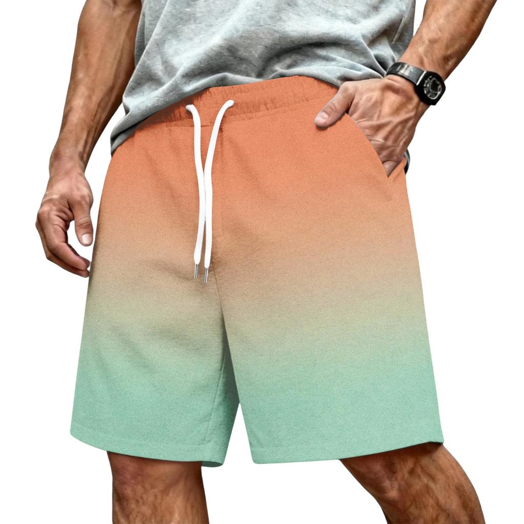 Men's Casual Drawstring Waist Athletic Shorts Lightweight Comfortable Fit with Side Pockets Suitable for Sports and Leisure Wear