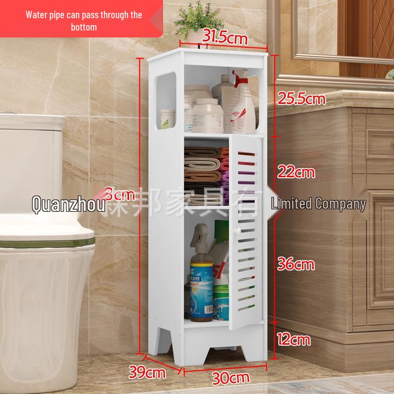 Multi-layer Narrow Storage Cabinet for Bathroom, Washbasin, Toilet, Balcony, and Laundry