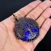 Tree Of Life lapis lazuli Pendant, Handmade Gemstone 999 Copper Wire Wrap Pendant Antique Jewelry, For Gift Copper Jewelry