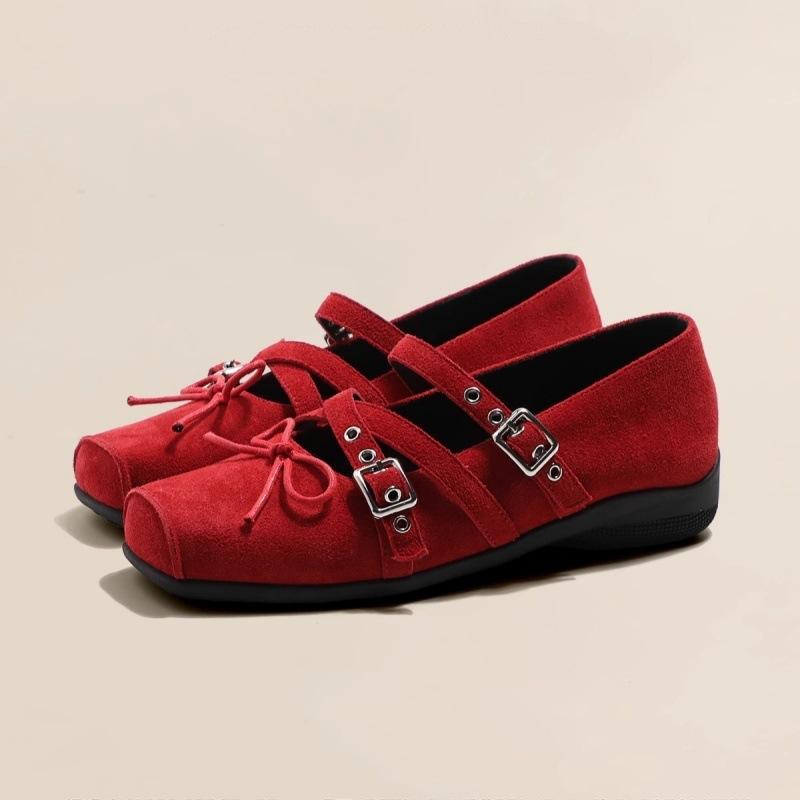Silver French Retro Ballet Shoes Women's 2025 Summer Square Head Light Mouth Bow Height Increase Within 6 Cm Small Single Shoes