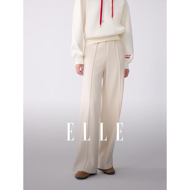 ELLE Women s French Merino Wool Straight-Leg Pants XL