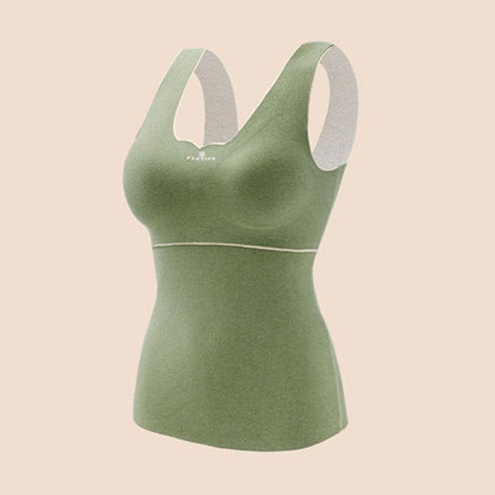 Chest Pad Thin Seamless Heating Slim Waistcoat Dralon Vest Women 's Underwear Thermal Camisoles