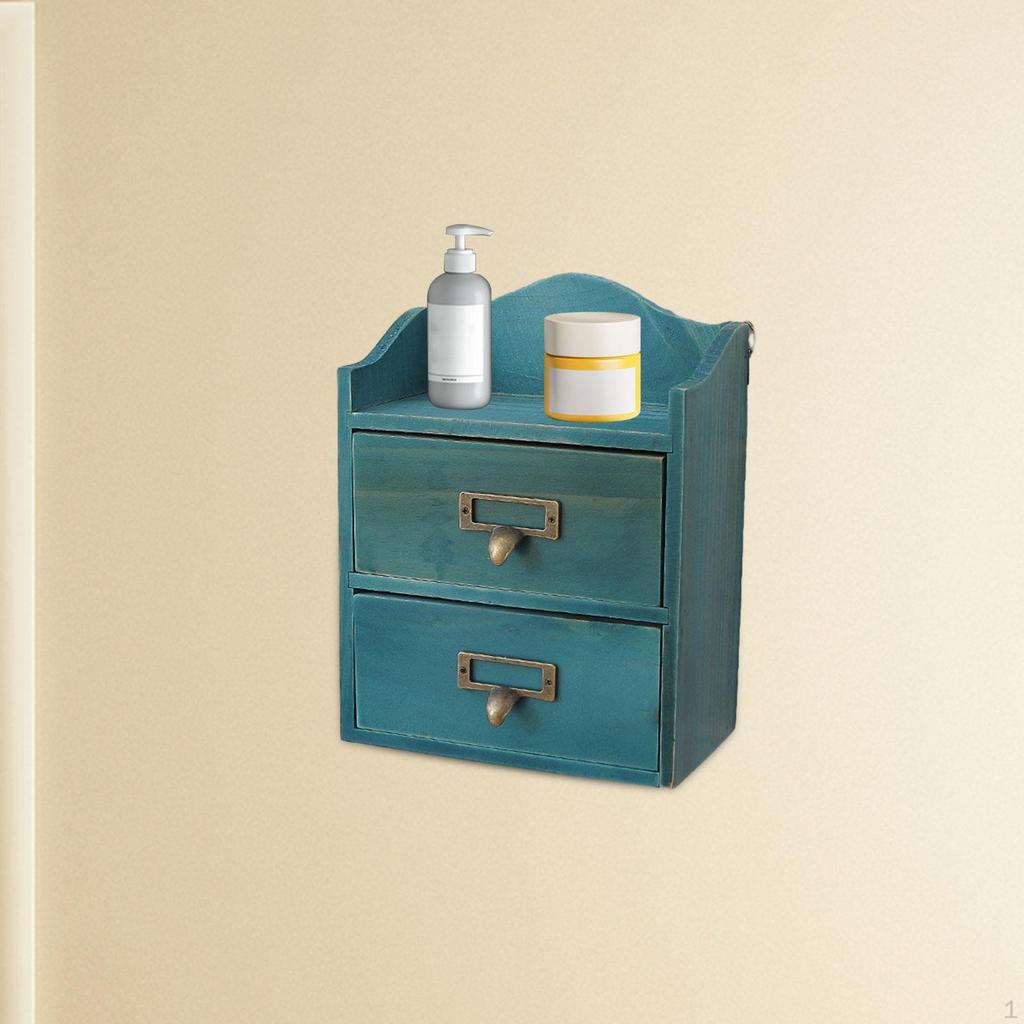 Desktop Drawer Storage Box Case Organizing Two Drawers Decorative Table Top Cabinet Network