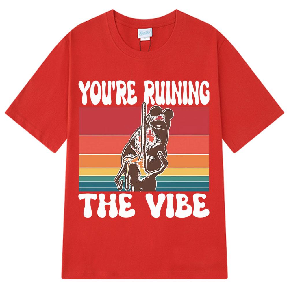 Смешная футболка Маркус Червяк Ты портишь атмосферу Мужская Женская Харадзюку Свободная и Повседневная Хип-хоп Хлопковые Футболки S