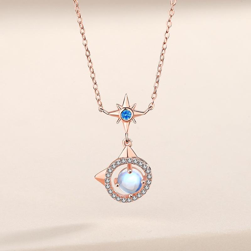 

Танциз S925 стерлингового серебра Роскошное индивидуальное ожерелье с подвеской женское классическое ожерелье прилива розового золота