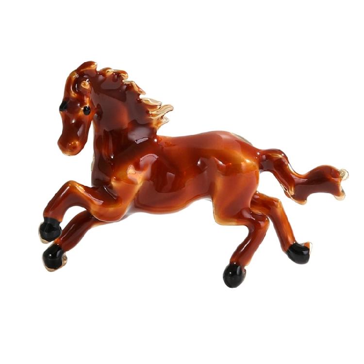 Horse Brooch Chinese Zodiacs Design Vintage Styles Lightweight Alloy Lapel Pin Decorative Clothing Accessories