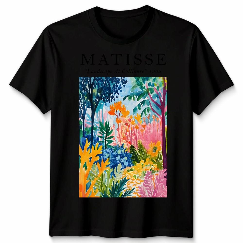 Henri Matisse Unisex T-Shirt Landschaft bei Collioure Kunst Meme Lustiger Stil Geschenk